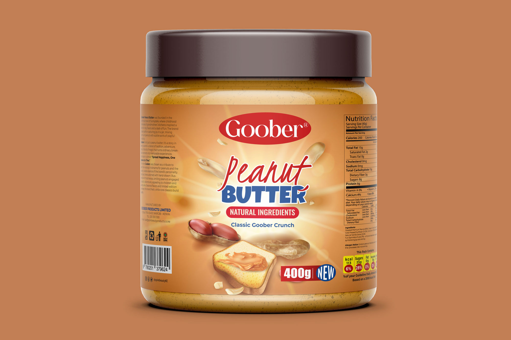Classic Goober Crunch Natural peanut packaging showcase